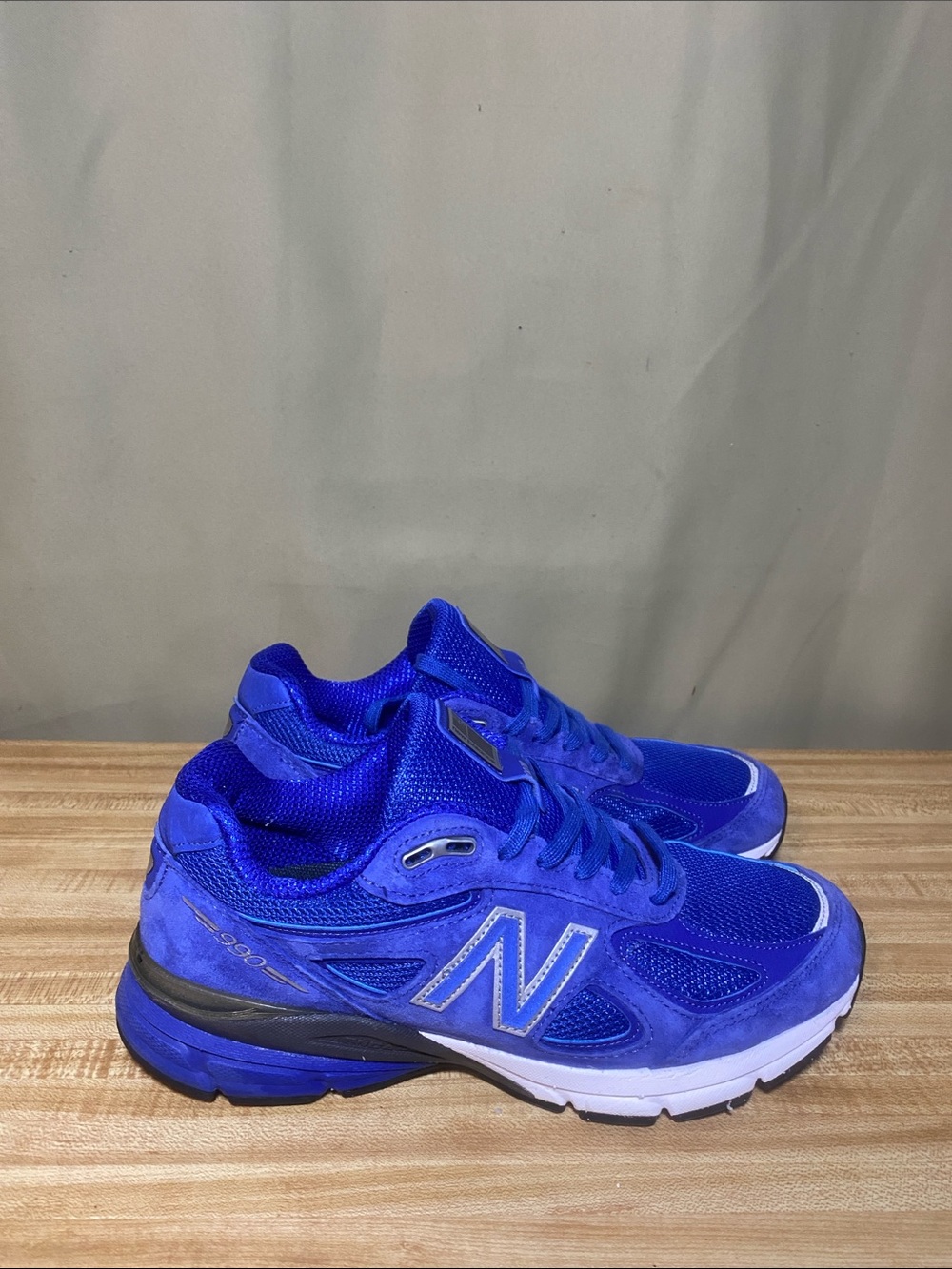 New Balance 990v4 Made in USA ‘UV Blue’ Premium Pigskin Suede M990RY4 shoes  7.5